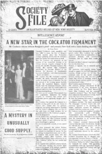 Society File, Summer 1913: the first page of A New Star in the Cockatoo Firmament, by Vivian March.